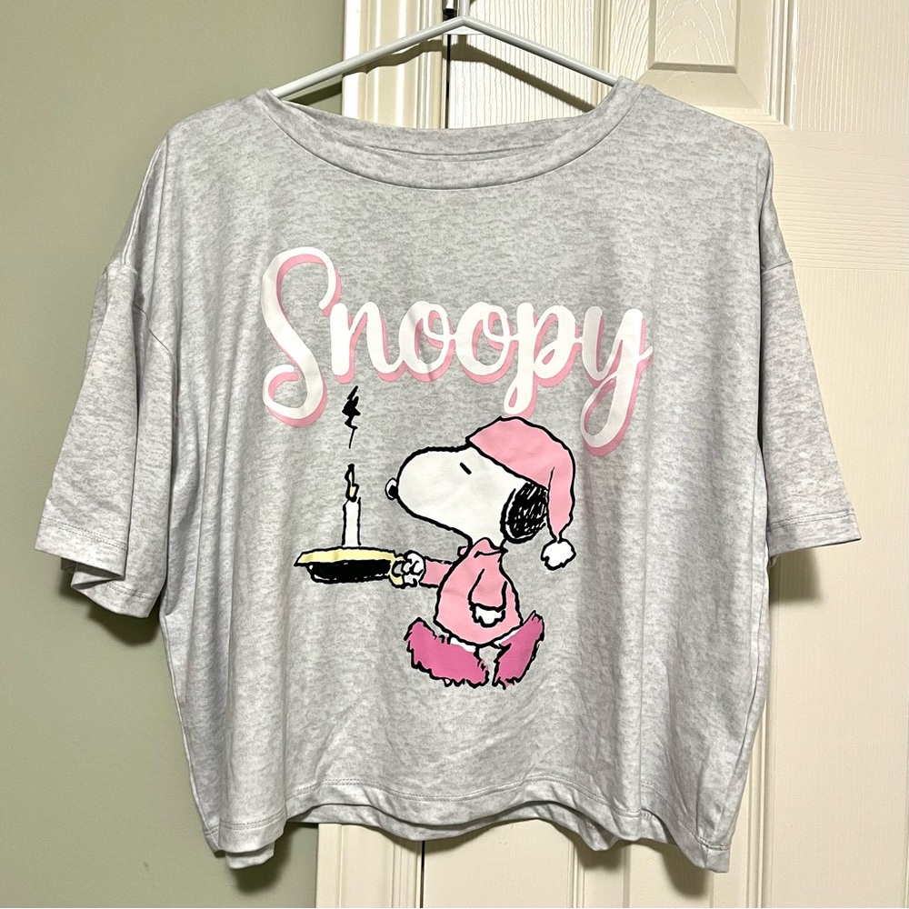 Snoopy Cropped Pyjama Shirt